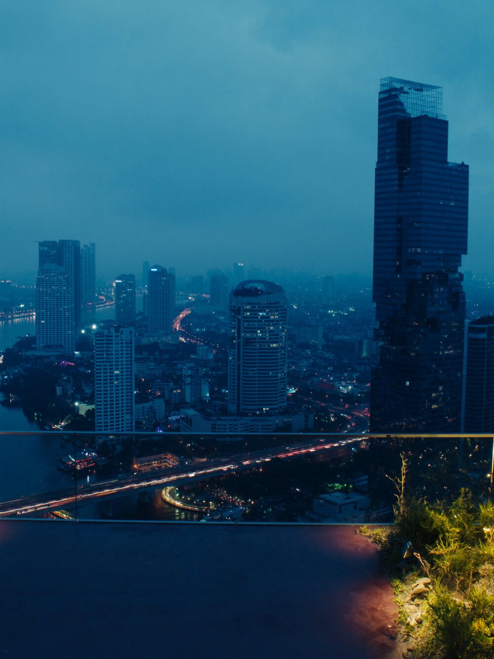 Bangkok skyline at dusk