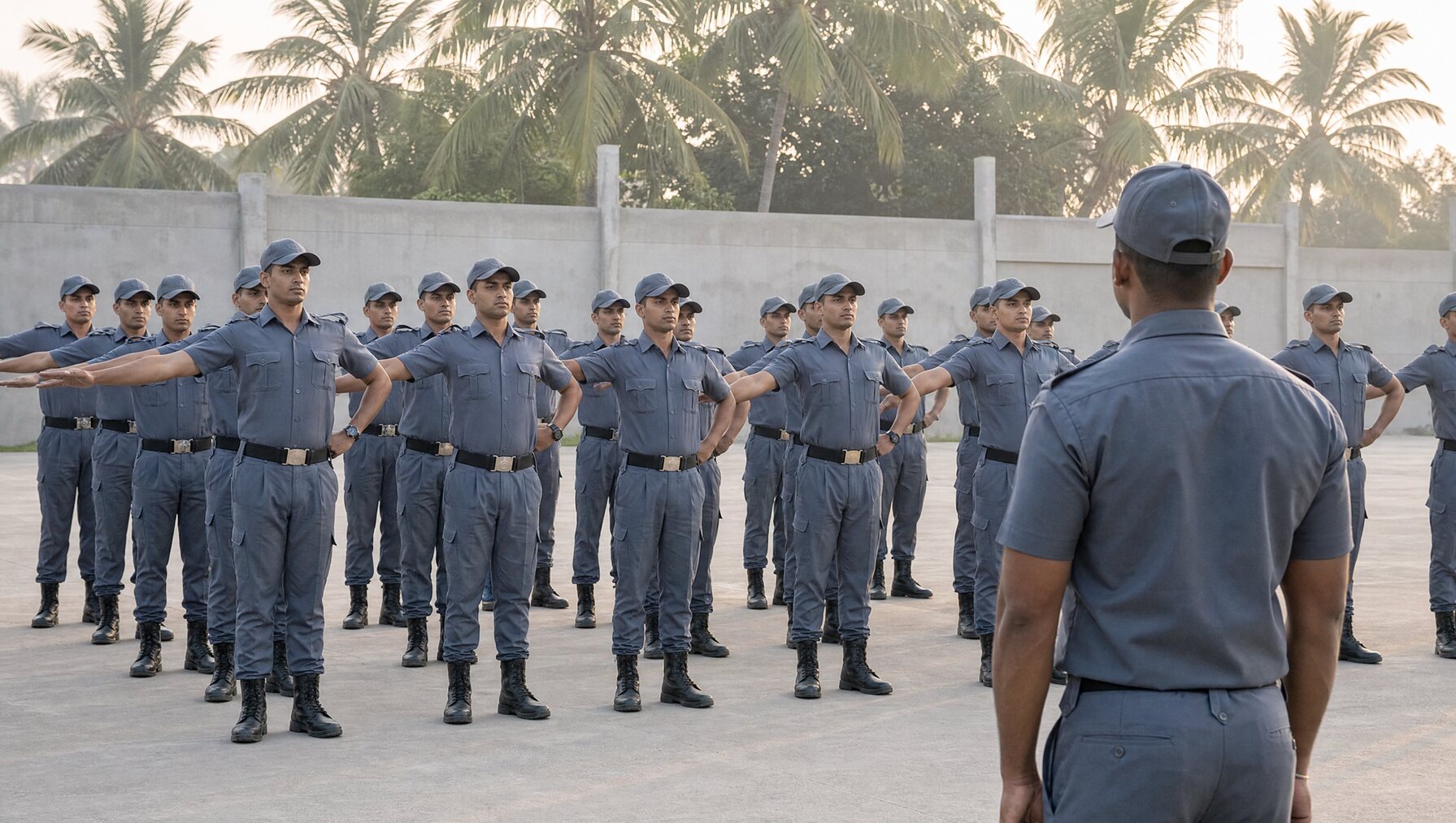 Trainees in formation at the VIGIL academy